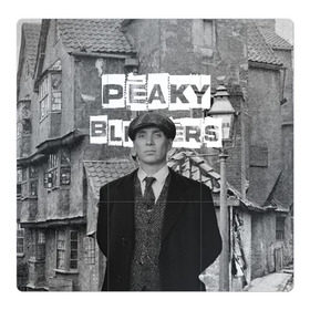 Магнитный плакат 3Х3 с принтом Peaky Blinders в Тюмени, Полимерный материал с магнитным слоем | 9 деталей размером 9*9 см | peaky blinders | острые козырьки | сериал