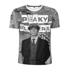 Мужская футболка 3D спортивная с принтом Peaky Blinders в Тюмени, 100% полиэстер с улучшенными характеристиками | приталенный силуэт, круглая горловина, широкие плечи, сужается к линии бедра | peaky blinders | острые козырьки | сериал