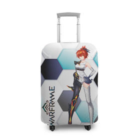 Чехол для чемодана 3D с принтом Warframe girl anime в Тюмени, 86% полиэфир, 14% спандекс | двустороннее нанесение принта, прорези для ручек и колес | digital extremes | excalibur | nyx | saryn | space | warframe | варфрэйм | космос | шутер