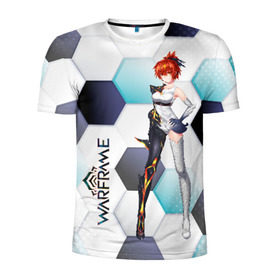 Мужская футболка 3D спортивная с принтом Warframe girl anime в Тюмени, 100% полиэстер с улучшенными характеристиками | приталенный силуэт, круглая горловина, широкие плечи, сужается к линии бедра | digital extremes | excalibur | nyx | saryn | space | warframe | варфрэйм | космос | шутер