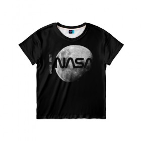Детская футболка 3D с принтом Nasa Apollo 16 в Тюмени, 100% гипоаллергенный полиэфир | прямой крой, круглый вырез горловины, длина до линии бедер, чуть спущенное плечо, ткань немного тянется | apollo 16 | apolo 16 | nasa | аполлон 16 | аполон 16 | наса | насса