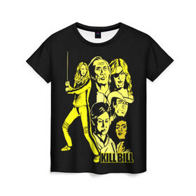 Женская футболка 3D с принтом Kill Bill в Тюмени, 100% полиэфир ( синтетическое хлопкоподобное полотно) | прямой крой, круглый вырез горловины, длина до линии бедер | quentin | tarantino | thurman | uma | бешеные псы | кино | криминальное чтиво | кровь | плоть | турман | ума