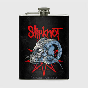 Фляга с принтом Slipknot в Тюмени, металлический корпус | емкость 0,22 л, размер 125 х 94 мм. Виниловая наклейка запечатывается полностью | Тематика изображения на принте: slipknot | we are not your kind | альтернативный метал | грув метал | метал | музыка | ню метал | слипнот