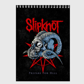 Скетчбук с принтом Slipknot в Тюмени, 100% бумага
 | 48 листов, плотность листов — 100 г/м2, плотность картонной обложки — 250 г/м2. Листы скреплены сверху удобной пружинной спиралью | slipknot | we are not your kind | альтернативный метал | грув метал | метал | музыка | ню метал | слипнот