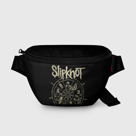 Поясная сумка 3D с принтом Slipknot в Тюмени, 100% полиэстер | плотная ткань, ремень с регулируемой длиной, внутри несколько карманов для мелочей, основное отделение и карман с обратной стороны сумки застегиваются на молнию | slipknot | we are not your kind | альтернативный метал | грув метал | метал | музыка | ню метал | слипнот