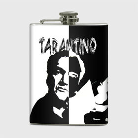 Фляга с принтом Tarantino в Тюмени, металлический корпус | емкость 0,22 л, размер 125 х 94 мм. Виниловая наклейка запечатывается полностью | Тематика изображения на принте: quentin tarantino | квентин тарантино