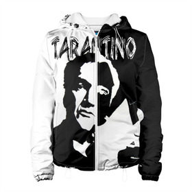 Женская куртка 3D с принтом Tarantino в Тюмени, ткань верха — 100% полиэстер, подклад — флис | прямой крой, подол и капюшон оформлены резинкой с фиксаторами, два кармана без застежек по бокам, один большой потайной карман на груди. Карман на груди застегивается на липучку | quentin tarantino | квентин тарантино