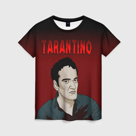 Женская футболка 3D с принтом Tarantino в Тюмени, 100% полиэфир ( синтетическое хлопкоподобное полотно) | прямой крой, круглый вырез горловины, длина до линии бедер | quentin tarantino | квентин тарантино