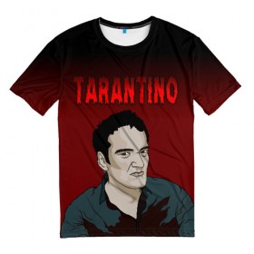 Мужская футболка 3D с принтом Tarantino в Тюмени, 100% полиэфир | прямой крой, круглый вырез горловины, длина до линии бедер | quentin tarantino | квентин тарантино