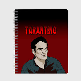 Тетрадь с принтом Tarantino в Тюмени, 100% бумага | 48 листов, плотность листов — 60 г/м2, плотность картонной обложки — 250 г/м2. Листы скреплены сбоку удобной пружинной спиралью. Уголки страниц и обложки скругленные. Цвет линий — светло-серый
 | quentin tarantino | квентин тарантино