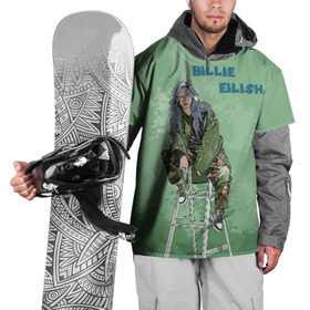 Накидка на куртку 3D с принтом Billie Eilish в Тюмени, 100% полиэстер |  | Тематика изображения на принте: bad guy | billie eilish | билли айлиш | эйлиш