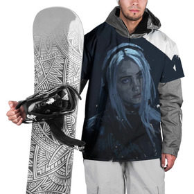 Накидка на куртку 3D с принтом Billie Eilish в Тюмени, 100% полиэстер |  | bad guy | billie eilish | билли айлиш | эйлиш