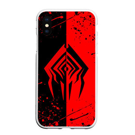 Чехол для iPhone XS Max матовый с принтом WARFRAME RED STALKER в Тюмени, Силикон | Область печати: задняя сторона чехла, без боковых панелей | 2019 | fortuna | red stalker | stalker | warframe | варфрейм | лотос | сталкер | тэнно