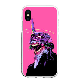 Чехол для iPhone XS Max матовый с принтом EVANGELION (CRY) в Тюмени, Силикон | Область печати: задняя сторона чехла, без боковых панелей | angel | eva | evangelion | neon genesis evangelion | nerv | аска лэнгли сорью | ева | евангелион | мисато кацураги | рей аянами | синдзи