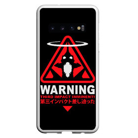 Чехол для Samsung Galaxy S10 с принтом EVANGELION (WARNING) в Тюмени, Силикон | Область печати: задняя сторона чехла, без боковых панелей | Тематика изображения на принте: angel | eva | evangelion | neon genesis evangelion | nerv | аска лэнгли сорью | ева | евангелион | мисато кацураги | рей аянами | синдзи