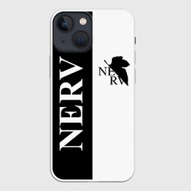 Чехол для iPhone 13 mini с принтом Nerv black в Тюмени,  |  | angel | eva | evangelion | neon genesis evangelion | nerv | аска лэнгли сорью | ева | евангелион | мисато кацураги | рей аянами | синдзи