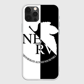 Чехол для iPhone 12 Pro с принтом Nerv black and white в Тюмени, силикон | область печати: задняя сторона чехла, без боковых панелей | angel | eva | evangelion | neon genesis evangelion | nerv | аска лэнгли сорью | ева | евангелион | мисато кацураги | рей аянами | синдзи