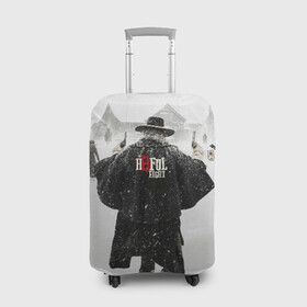 Чехол для чемодана 3D с принтом Омерзительная восьмёрка в Тюмени, 86% полиэфир, 14% спандекс | двустороннее нанесение принта, прорези для ручек и колес | quentin tarantino | the hateful eight | квентин | квентин тарантино | омерзительная 8 | постер | тарантино 2019 | тарантино голливуд