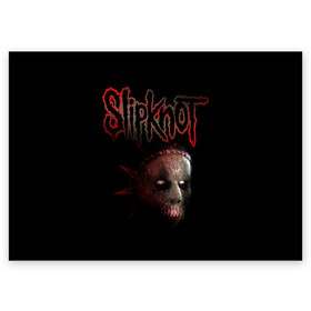 Поздравительная открытка с принтом Slipknot Jay в Тюмени, 100% бумага | плотность бумаги 280 г/м2, матовая, на обратной стороне линовка и место для марки
 | band | creepy | drum | drummer | jay | mask | metal | rock | scary | slipknot | слипкнот