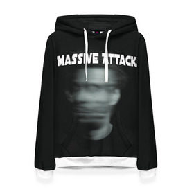 Женская толстовка 3D с принтом Massive Attack в Тюмени, 100% полиэстер  | двухслойный капюшон со шнурком для регулировки, мягкие манжеты на рукавах и по низу толстовки, спереди карман-кенгуру с мягким внутренним слоем. | грант маршалл | роберт дель ная | трип хоп