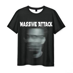 Мужская футболка 3D с принтом Massive Attack в Тюмени, 100% полиэфир | прямой крой, круглый вырез горловины, длина до линии бедер | грант маршалл | роберт дель ная | трип хоп
