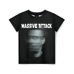 Детская футболка 3D с принтом Massive Attack в Тюмени, 100% гипоаллергенный полиэфир | прямой крой, круглый вырез горловины, длина до линии бедер, чуть спущенное плечо, ткань немного тянется | грант маршалл | роберт дель ная | трип хоп