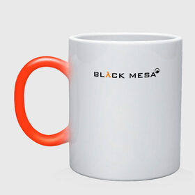 Кружка хамелеон с принтом HALF-LIFE BLACK MESA в Тюмени, керамика | меняет цвет при нагревании, емкость 330 мл | 