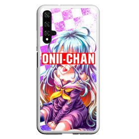 Чехол для Honor 20 с принтом ONNI-CHAN (Плашка переносная) в Тюмени, Силикон | Область печати: задняя сторона чехла, без боковых панелей | Тематика изображения на принте: anime | game | life | manga | no game | no game no life | no life | onni chan | sempai | senpai | аниме | без игры без жизни | братишка | манга | семпай | сенпай