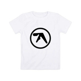 Детская футболка хлопок с принтом Aphex Twin в Тюмени, 100% хлопок | круглый вырез горловины, полуприлегающий силуэт, длина до линии бедер | intelligent dance music | драм энд бэйс | ричард дэвид джеймс | техно | эйсид | эмбиент