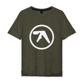 Мужская футболка хлопок Oversize с принтом Aphex Twin в Тюмени, 100% хлопок | свободный крой, круглый ворот, “спинка” длиннее передней части | intelligent dance music | драм энд бэйс | ричард дэвид джеймс | техно | эйсид | эмбиент