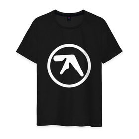 Мужская футболка хлопок с принтом Aphex Twin в Тюмени, 100% хлопок | прямой крой, круглый вырез горловины, длина до линии бедер, слегка спущенное плечо. | intelligent dance music | драм энд бэйс | ричард дэвид джеймс | техно | эйсид | эмбиент