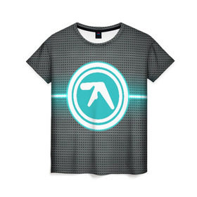 Женская футболка 3D с принтом Aphex Twin в Тюмени, 100% полиэфир ( синтетическое хлопкоподобное полотно) | прямой крой, круглый вырез горловины, длина до линии бедер | intelligent dance music | драм энд бэйс | ричард дэвид джеймс | техно | эйсид | эмбиент