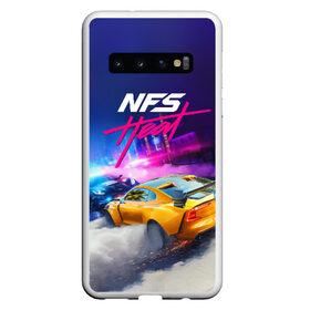 Чехол для Samsung Galaxy S10 с принтом NEED FOR SPEED - HEAT (2019) в Тюмени, Силикон | Область печати: задняя сторона чехла, без боковых панелей | Тематика изображения на принте: 2019 | auto | for | game | games | heat | logo | need | neon | nfs | racing | speed | symbol | tuning | авто | гонки | жажда | жара | игра | игры | лого | логотип | неон | нфс | символ | скорости | тепло | тюнинг | хеат | хит | хот