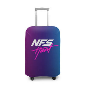 Чехол для чемодана 3D с принтом NFS HEAT в Тюмени, 86% полиэфир, 14% спандекс | двустороннее нанесение принта, прорези для ручек и колес | need for speed | nfs | nfs heat | нфс | нфс хит
