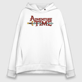 Женское худи Oversize хлопок с принтом Adventure time в Тюмени, френч-терри — 70% хлопок, 30% полиэстер. Мягкий теплый начес внутри —100% хлопок | боковые карманы, эластичные манжеты и нижняя кромка, капюшон на магнитной кнопке | cartoon network | finn | jake | аdventure time | время приключений | джейк | катун | катун нетворк | ливнерог | марселин | пупырка | радугарог | финн