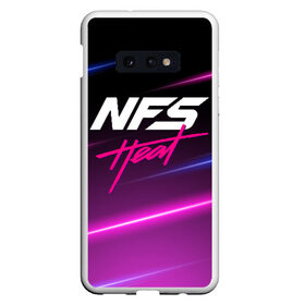 Чехол для Samsung S10E с принтом NFS Heat (NEON) в Тюмени, Силикон | Область печати: задняя сторона чехла, без боковых панелей | 2019 | auto | for | game | games | heat | logo | need | neon | nfs | racing | speed | symbol | tuning | авто | гонки | жажда | жара | игра | игры | лого | логотип | неон | нфс | символ | скорости | тепло | тюнинг | хеат | хит | хот