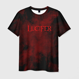Мужская футболка 3D с принтом LUCIFER (КРЫЛЬЯ) в Тюмени, 100% полиэфир | прямой крой, круглый вырез горловины, длина до линии бедер | demons | lucifer | title | люцифер | надпись