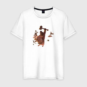 Мужская футболка хлопок с принтом Clash Of Clans в Тюмени, 100% хлопок | прямой крой, круглый вырез горловины, длина до линии бедер, слегка спущенное плечо. | 