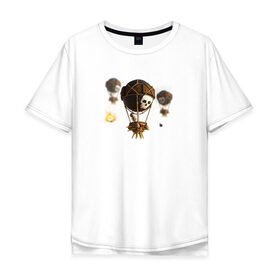 Мужская футболка хлопок Oversize с принтом Clash Of Clans в Тюмени, 100% хлопок | свободный крой, круглый ворот, “спинка” длиннее передней части | clash of clans | воздушный шар | игра | мобильная игра
