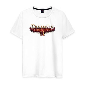 Мужская футболка хлопок с принтом Divinity Original Sin 2 в Тюмени, 100% хлопок | прямой крой, круглый вырез горловины, длина до линии бедер, слегка спущенное плечо. | 