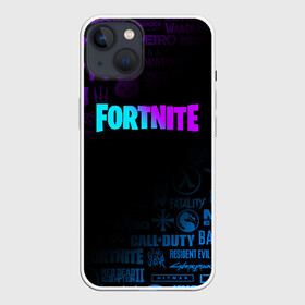 Чехол для iPhone 13 с принтом FORTNITE в Тюмени,  |  | borderlands | call of duty | counter strike | cs go | dark souls | devil may cry | dmc | face | fallout | far cry | stalker | tes | the elder scrolls | the last of us | the witcher | warframe | watch dogs | варфрейм | ведьмак | масс эффект |