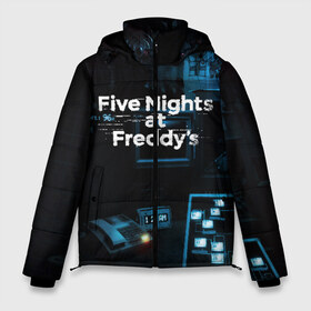 Мужская зимняя куртка 3D с принтом FIVE NIGHTS AT FREDDYS в Тюмени, верх — 100% полиэстер; подкладка — 100% полиэстер; утеплитель — 100% полиэстер | длина ниже бедра, свободный силуэт Оверсайз. Есть воротник-стойка, отстегивающийся капюшон и ветрозащитная планка. 

Боковые карманы с листочкой на кнопках и внутренний карман на молнии. | 5 ночей с фредди | animation | bonnie | chica | five nights at freddys | fnaf | foxy | freddy | funny | horror | scary | бонни | майк | пять | ужас | фнаф | фокси | фредди | чика | шмидт
