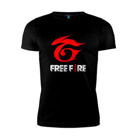 Мужская футболка премиум с принтом GARENA FREE FIRE в Тюмени, 92% хлопок, 8% лайкра | приталенный силуэт, круглый вырез ворота, длина до линии бедра, короткий рукав | free fire | garena | garena free fire | гарена | гарена фри фаер | фри фаер