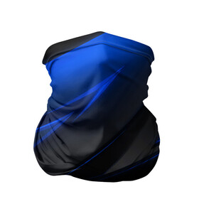 Бандана-труба 3D с принтом Blue and Black в Тюмени, 100% полиэстер, ткань с особыми свойствами — Activecool | плотность 150‒180 г/м2; хорошо тянется, но сохраняет форму | Тематика изображения на принте: 3d | 3д | black | blue | texture | геометрия | красно синее | синий | текстуры | фигуры | черный