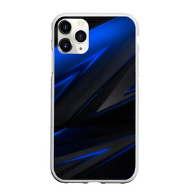 Чехол для iPhone 11 Pro матовый с принтом Blue and Black в Тюмени, Силикон |  | 3d | 3д | black | blue | texture | геометрия | красно синее | синий | текстуры | фигуры | черный
