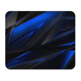 Коврик для мышки прямоугольный с принтом Blue and Black в Тюмени, натуральный каучук | размер 230 х 185 мм; запечатка лицевой стороны | 3d | 3д | black | blue | texture | геометрия | красно синее | синий | текстуры | фигуры | черный