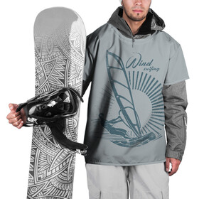 Накидка на куртку 3D с принтом Windsurfer в Тюмени, 100% полиэстер |  | surf | wind | wind surfing | windsurfing | винд серфинг | виндсерфинг | экстрим