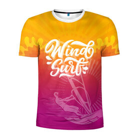 Мужская футболка 3D спортивная с принтом Windsurf Summer в Тюмени, 100% полиэстер с улучшенными характеристиками | приталенный силуэт, круглая горловина, широкие плечи, сужается к линии бедра | surf | wind | wind surfing | windsurfing | винд серфинг | виндсерфинг | экстрим
