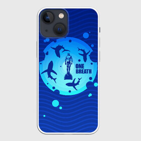 Чехол для iPhone 13 mini с принтом One Breath в Тюмени,  |  | Тематика изображения на принте: dive | diving | swim | swimming | synchronized swimming | водный спорт | дайвинг | плавание | пловец | синхронное плавание | спорт