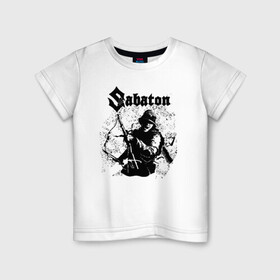 Детская футболка хлопок с принтом Sabaton в Тюмени, 100% хлопок | круглый вырез горловины, полуприлегающий силуэт, длина до линии бедер | battle metal | primo victoria | sabaton | the art of war | the great war | группа | йоаким броден | латный ботинок | метал | пауэр | рыцарские доспехи | сабатон | собатон | хэви